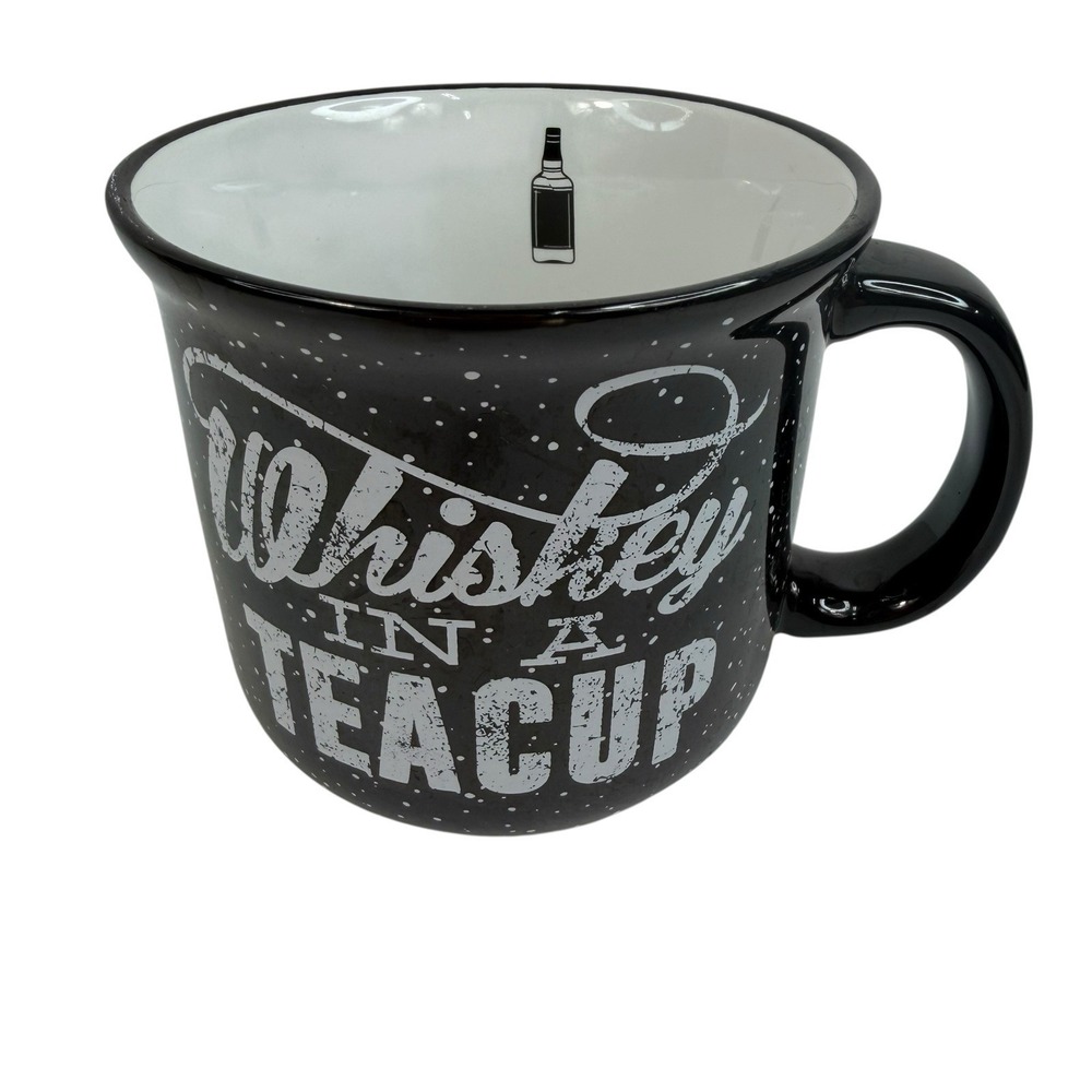 Junk Gypsy Whiskey In A Tea Cup Mug‎ 12oz. Black White  Designed In Texas